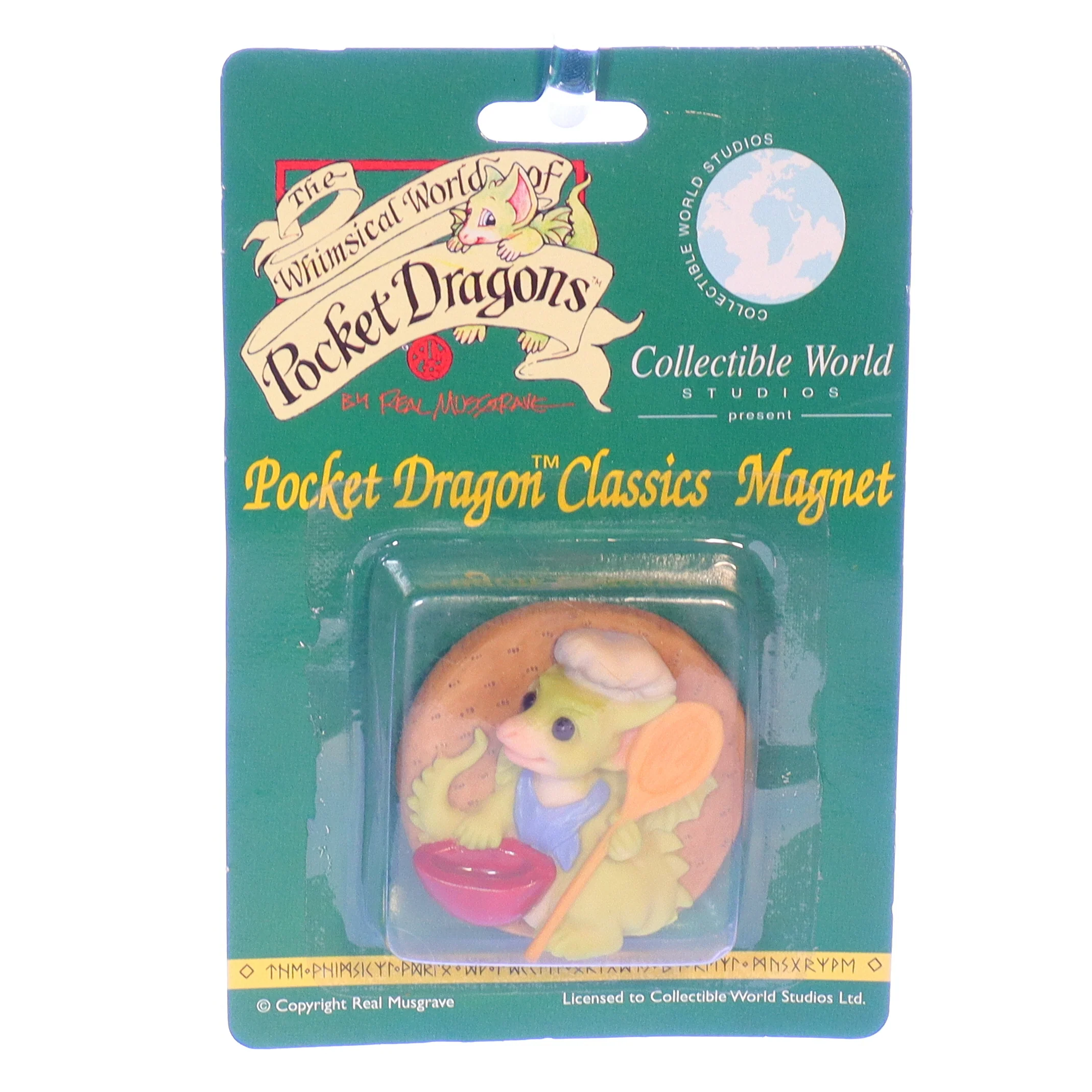 Whimsical World of Pocket Dragons Vintage Resin Fantasy Magnet 02722 2"