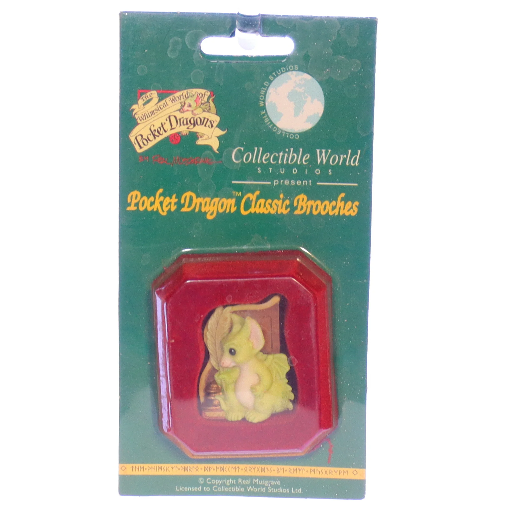 Whimsical World of Pocket Dragons Vintage Resin Fantasy Pin or Brooch 02738 1.5"