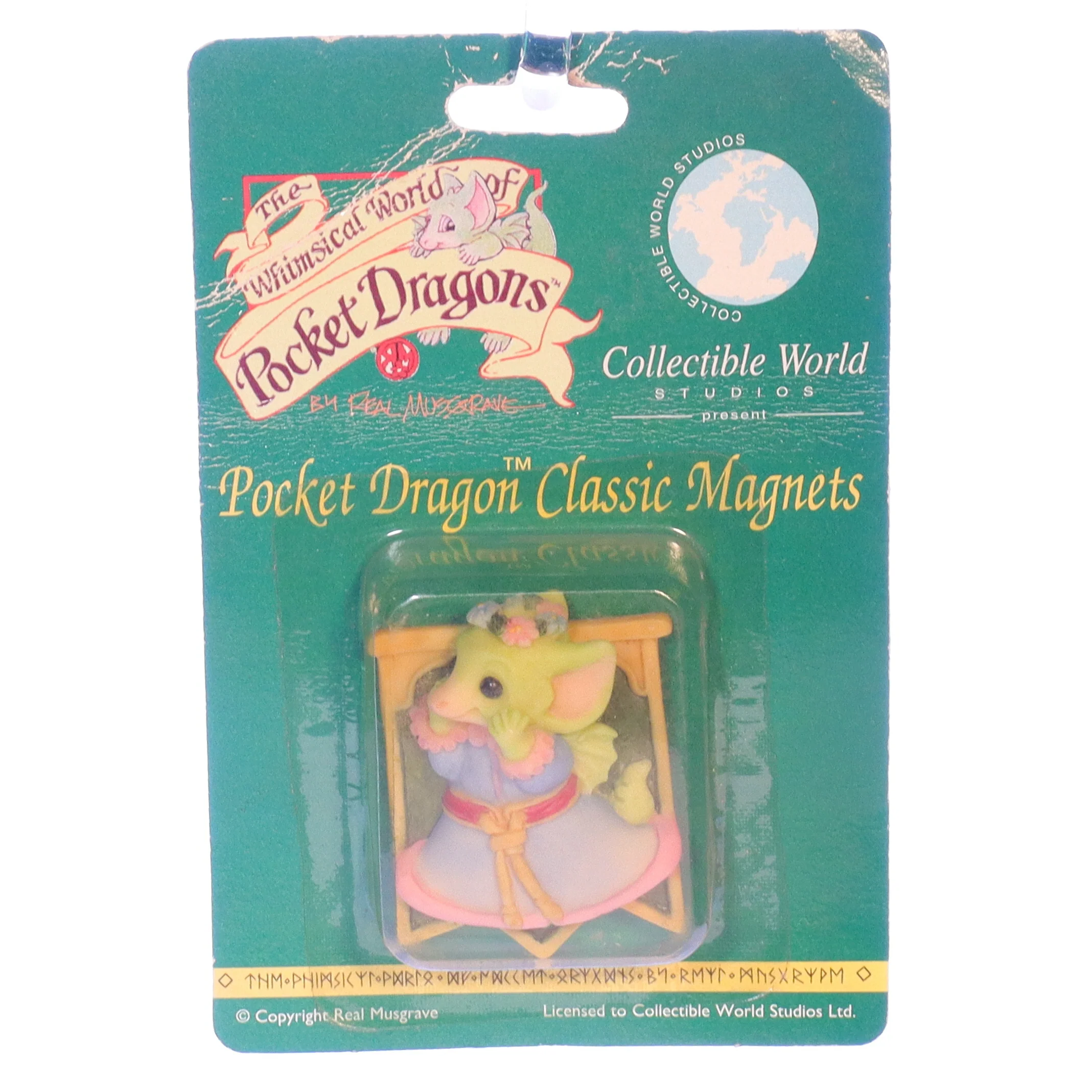 Whimsical World of Pocket Dragons Vintage Resin Fantasy Magnet 11413 Maid Marian