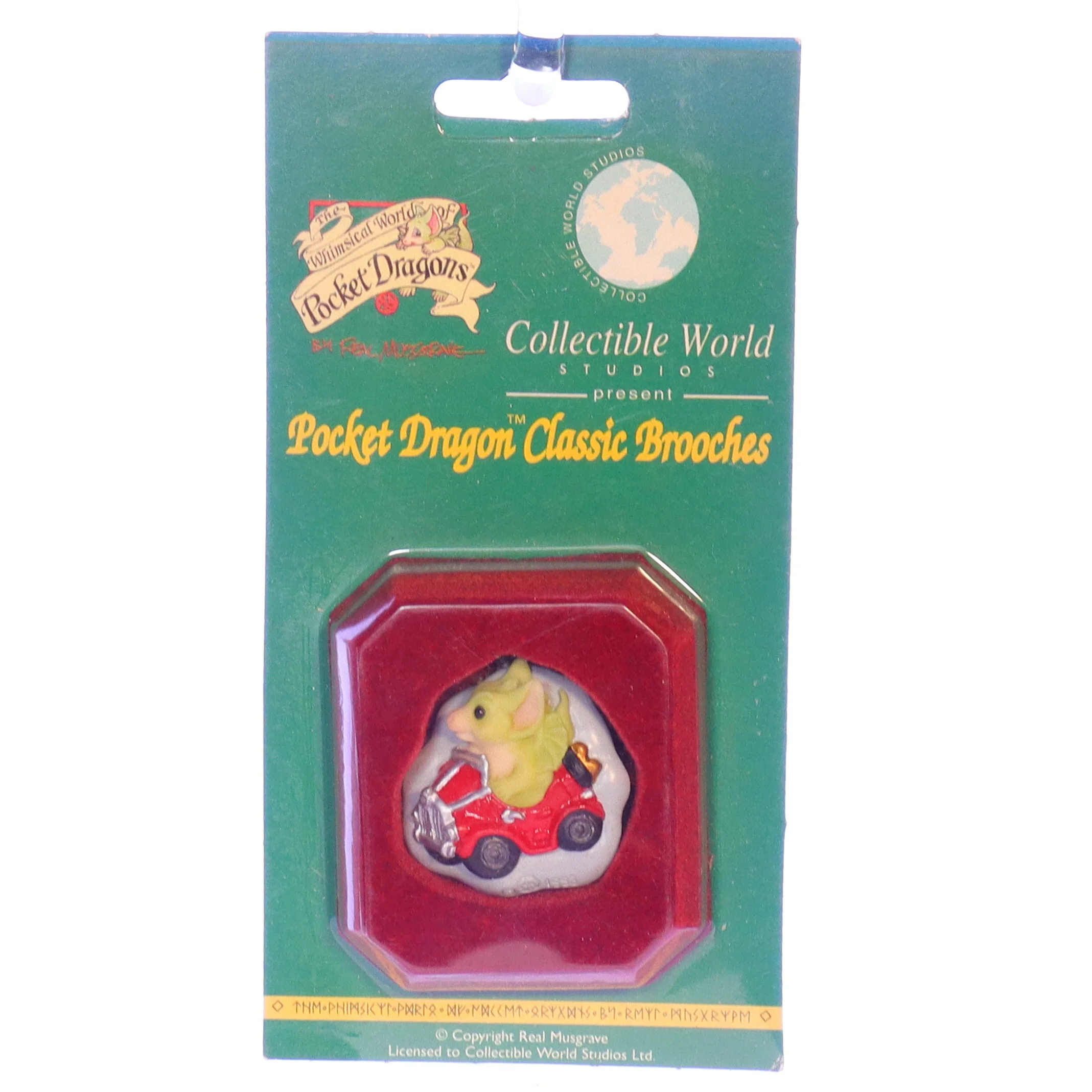 Whimsical World of Pocket Dragons Vintage Resin Fantasy Pin or Brooch 11506 1.5"
